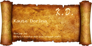 Kaute Dorina névjegykártya